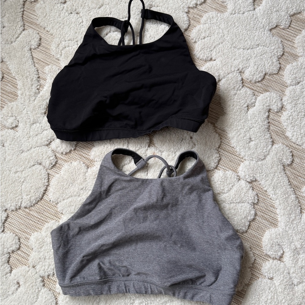 Black and Gray Sports Bras